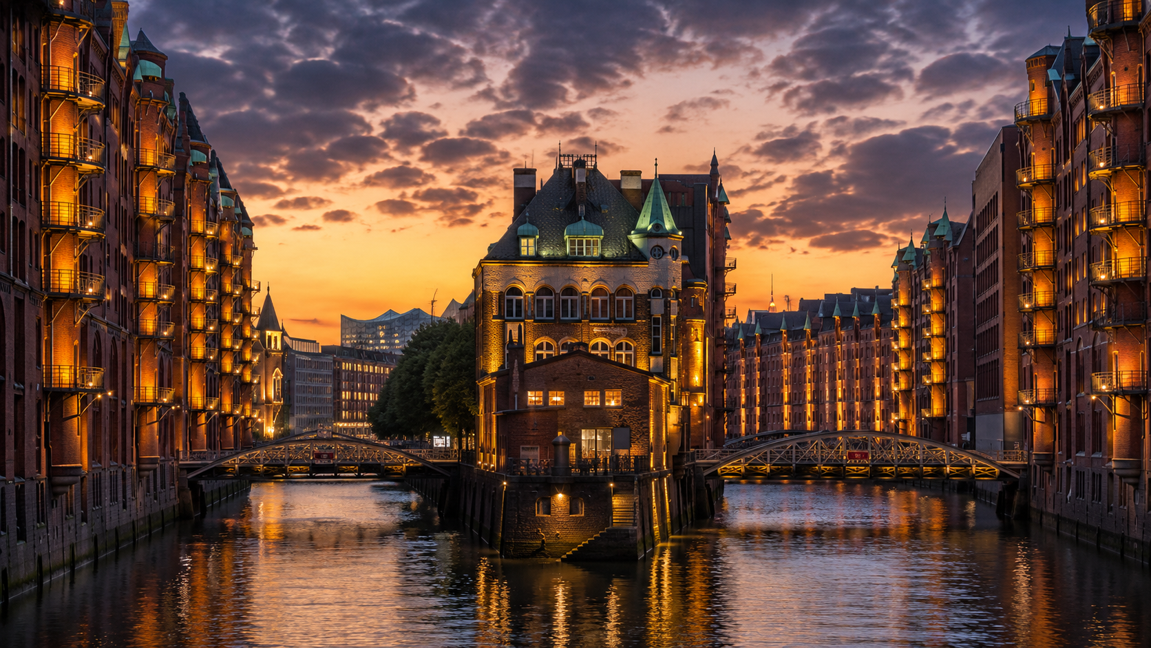 Хамбург — складовото пристанище Speicherstadt