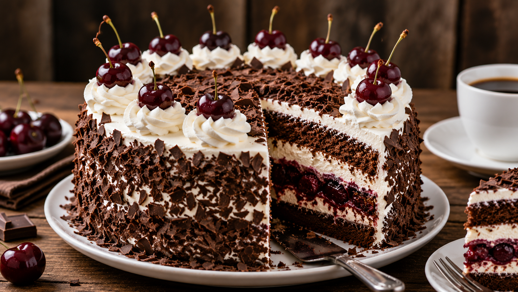 Schwarzwälder Kirschtorte — Черногорска торта